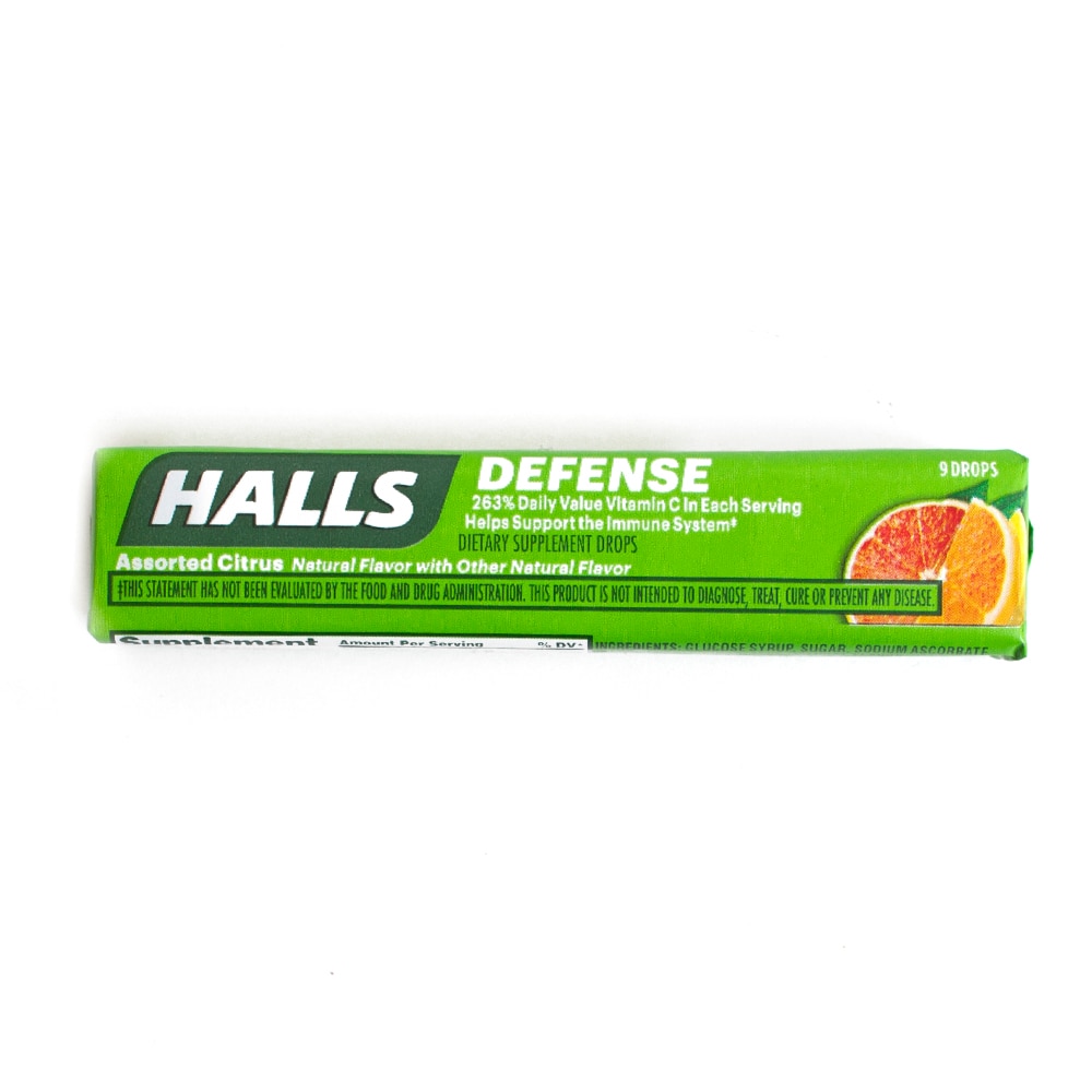 Medicine/Pain Relief, Health & Beauty, Halls, Vitamin-C, Stick, 9 count, 65760